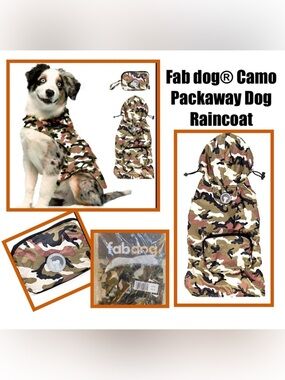 Fab dog® Camo Packaway Raincoat